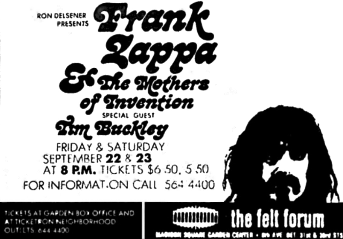 22+23/09/1972Felt Forum, New York, NY